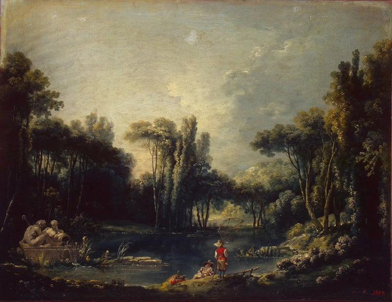 Landskab med en dam - François Boucher
