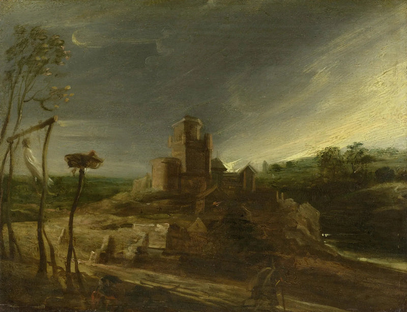 Landskab med en henrettet på en galge - Peter Paul Rubens