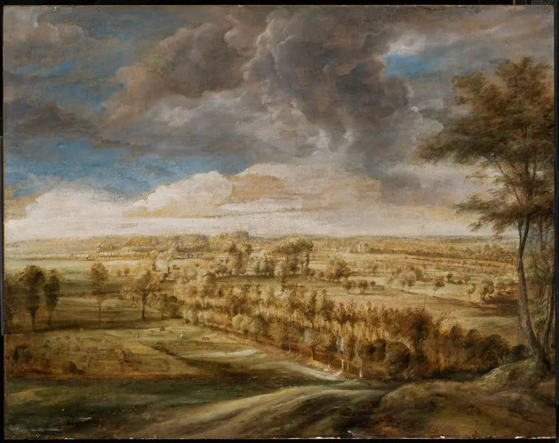 Landskab med en allé af træer - Peter Paul Rubens