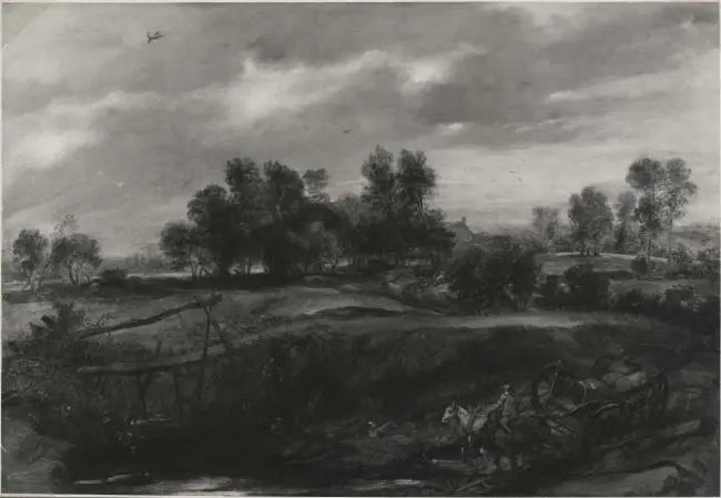 Landskab med en hestevogn - Peter Paul Rubens