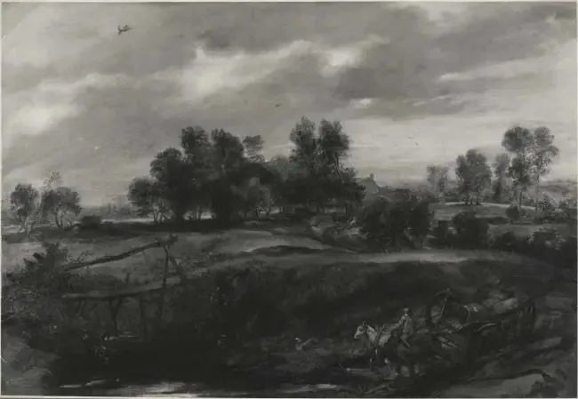 Landskab med en hestevogn - Peter Paul Rubens