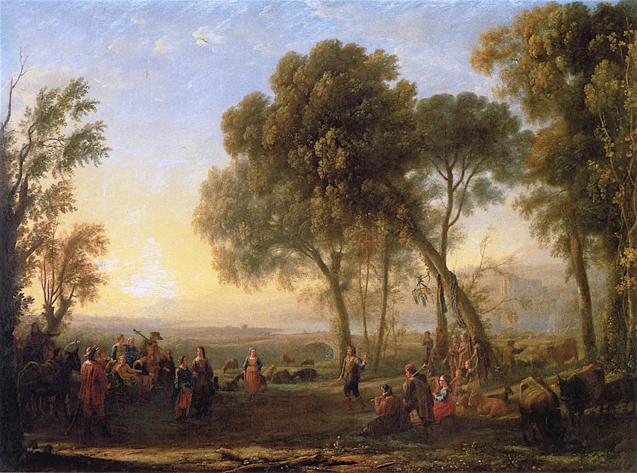 Landskab med en countrydans - Claude Lorrain