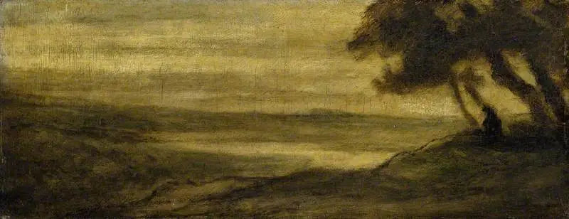 Landskab med en figur - Honoré Daumier