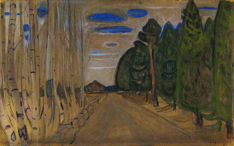 Landskab med en vej - Edvard Munch