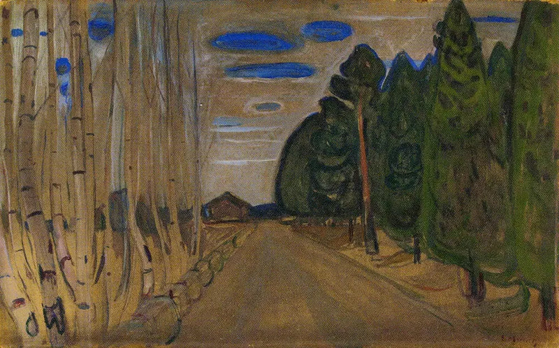Landskab med en vej - Edvard Munch