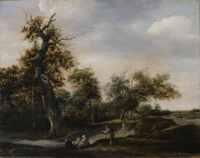 Paysage avec une route sablonneuse - Jan Steen