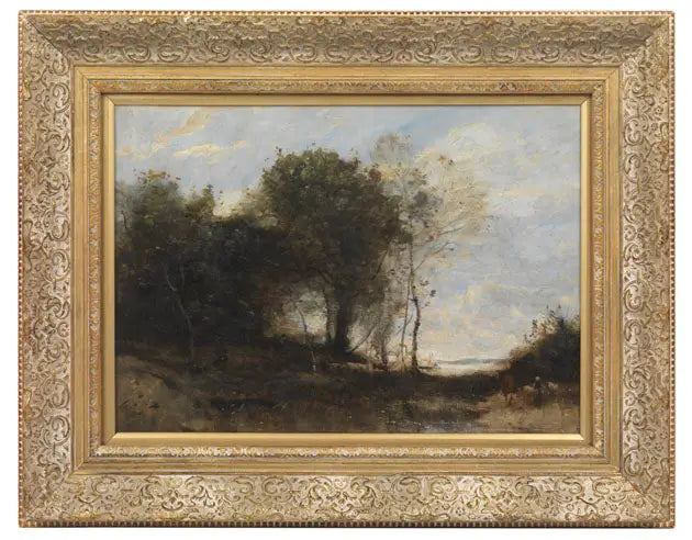 Skovlandskab med personer - Jean-Baptiste Camille Corot