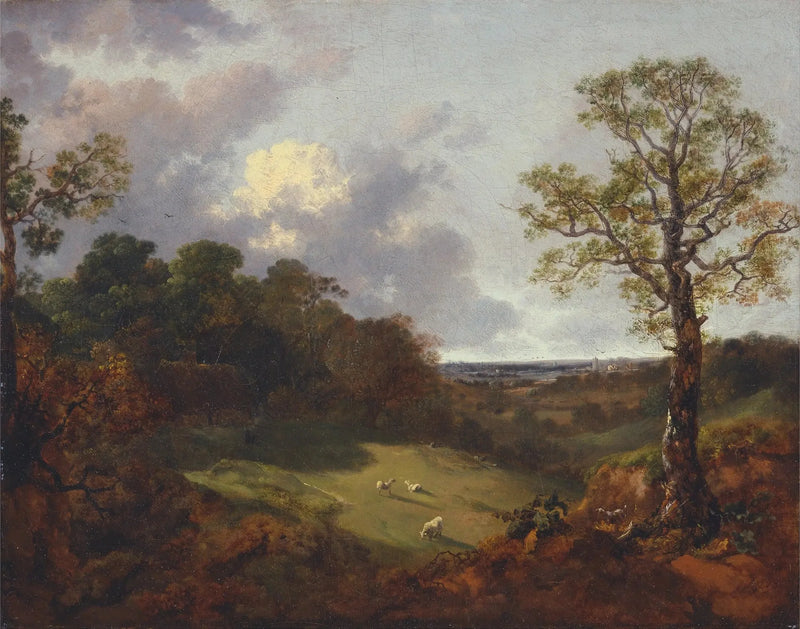 Skovlandskab med en hytte og en hyrde - Thomas Gainsborough