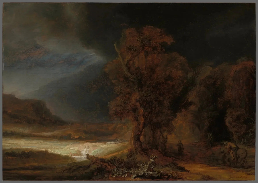 Landskab med den gode samaritaner - Rembrandt