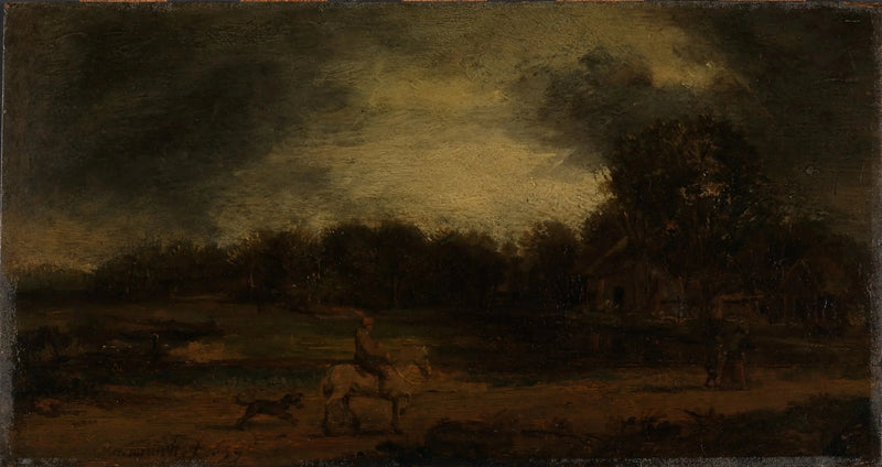 Landskab med en rytter - Rembrandt