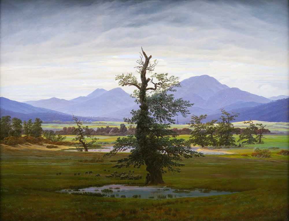 Paysage champêtre, le matin - Caspar David Friedrich image 1 copie de tableau peinte à la main