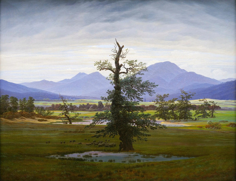 Landskab med marker, om morgenen - Caspar David Friedrich