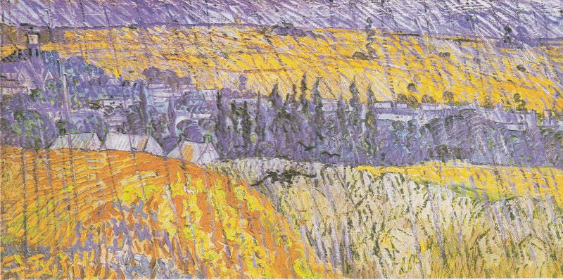 Landskab i Auvers i regnen - Vincent van Gogh