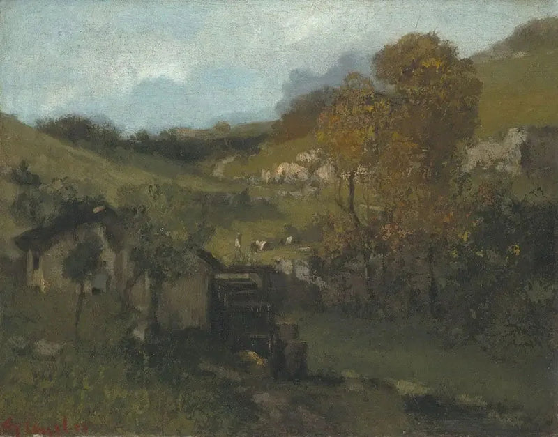Sommerlandskab - Gustave Courbet