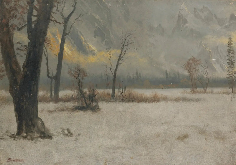 Vinterlandskab - Albert Bierstadt