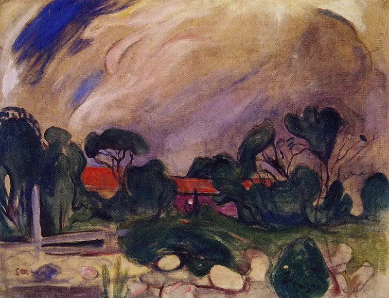 Stormlandskab - Edvard Munch