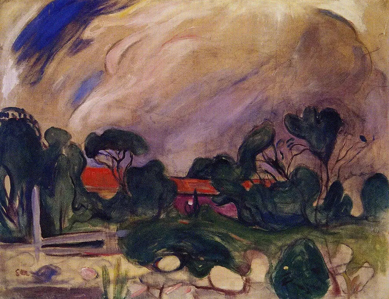 Stormlandskab - Edvard Munch
