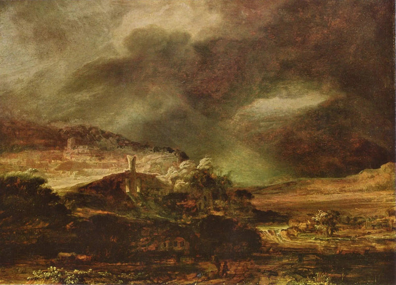 Stormlandskab - Rembrandt