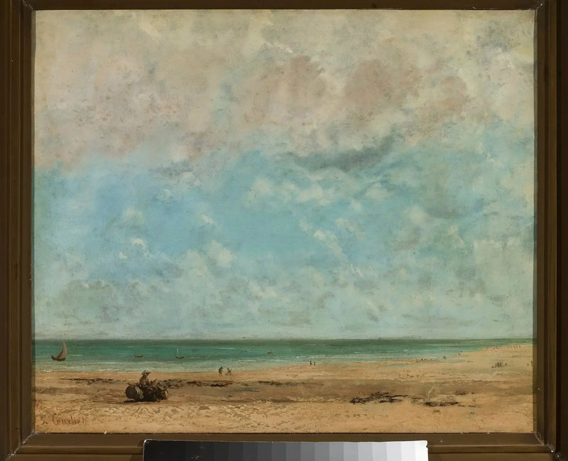 Kystlandskab ved havet - Gustave Courbet
