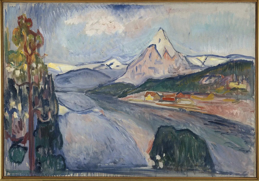 Fjordlandskab. Skitse til "De Genfærd" af Henrik Ibsen - Edvard Munch