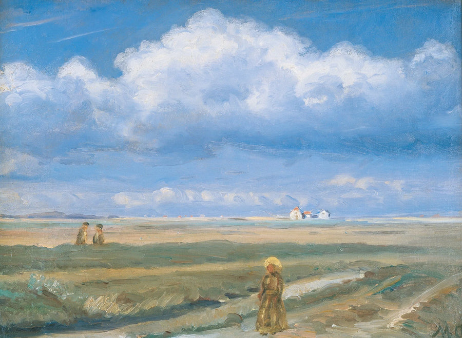 Hedelandskab, Skagen, silhuetter i forgrunden - Michael Peter Ancher