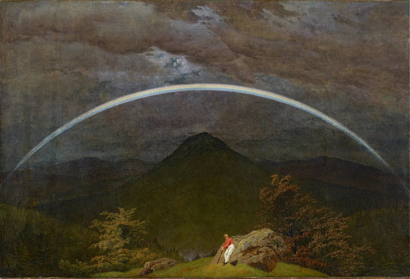 Bjerglandskab med regnbue - Caspar David Friedrich