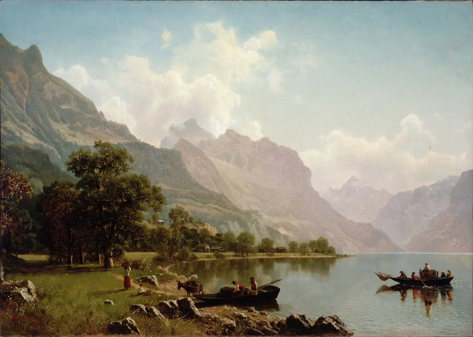 Paysage de montagne suisse - Albert Bierstadt - Alpha Reproduction