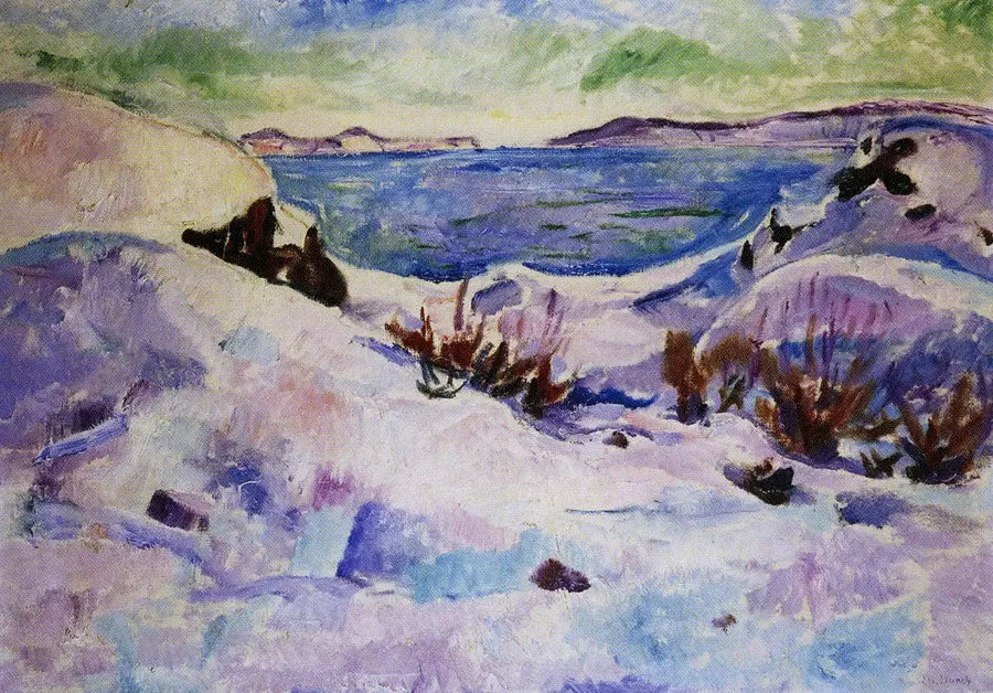 Sne landskab i Kragerø - Edvard Munch