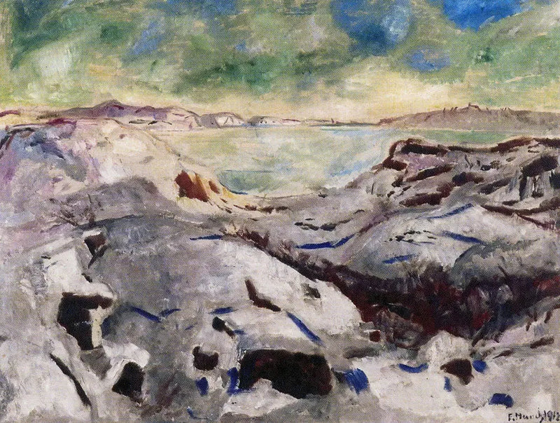 Sne landskab i Kragerø - Edvard Munch
