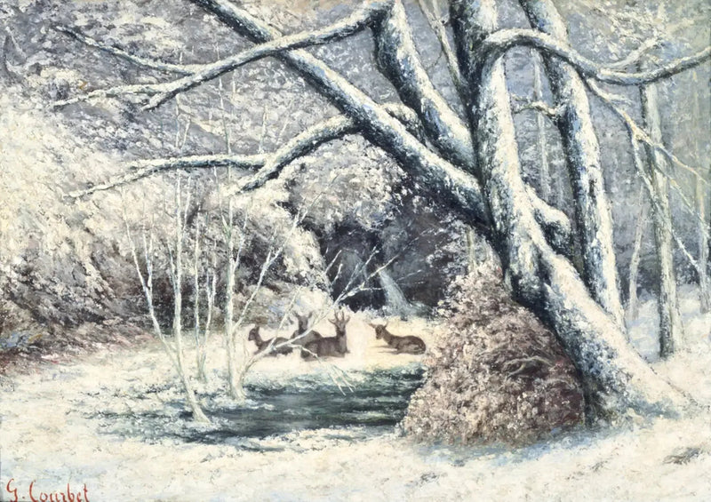 Vinterlandskab - Gustave Courbet