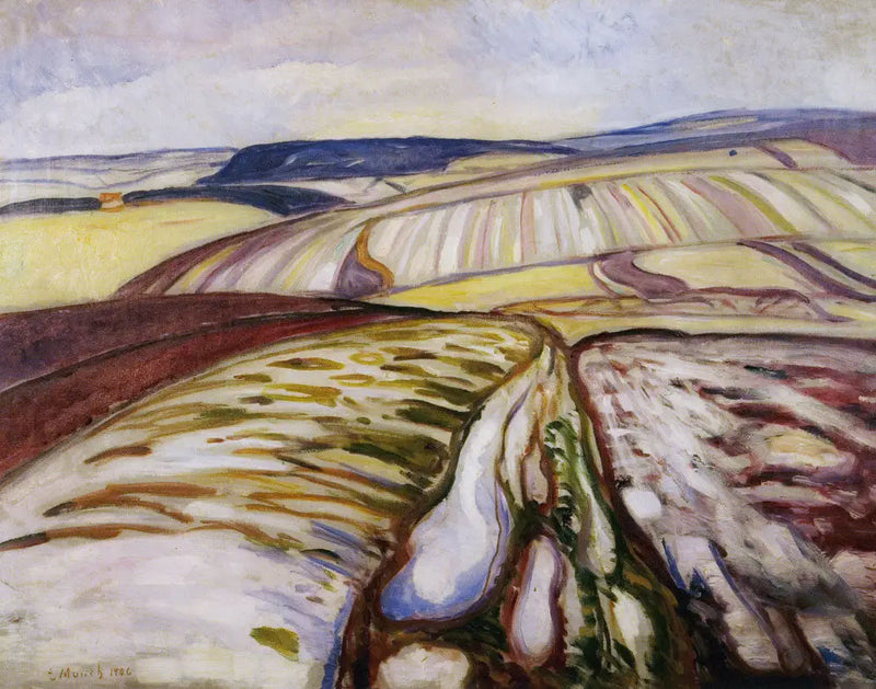 Sne Landskab, Thüringen - Edvard Munch