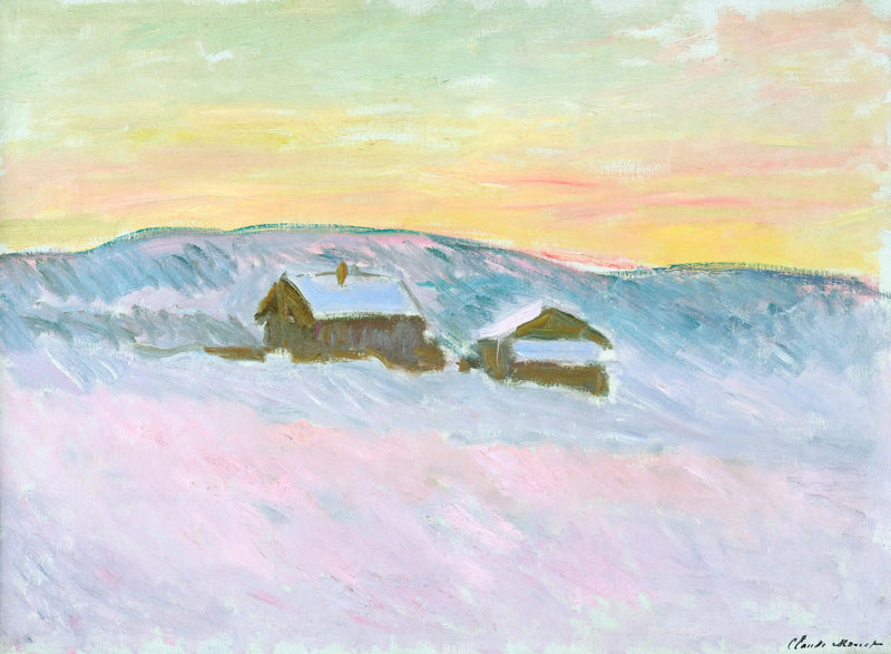 Landskab fra Norge. De blå huse - Claude Monet