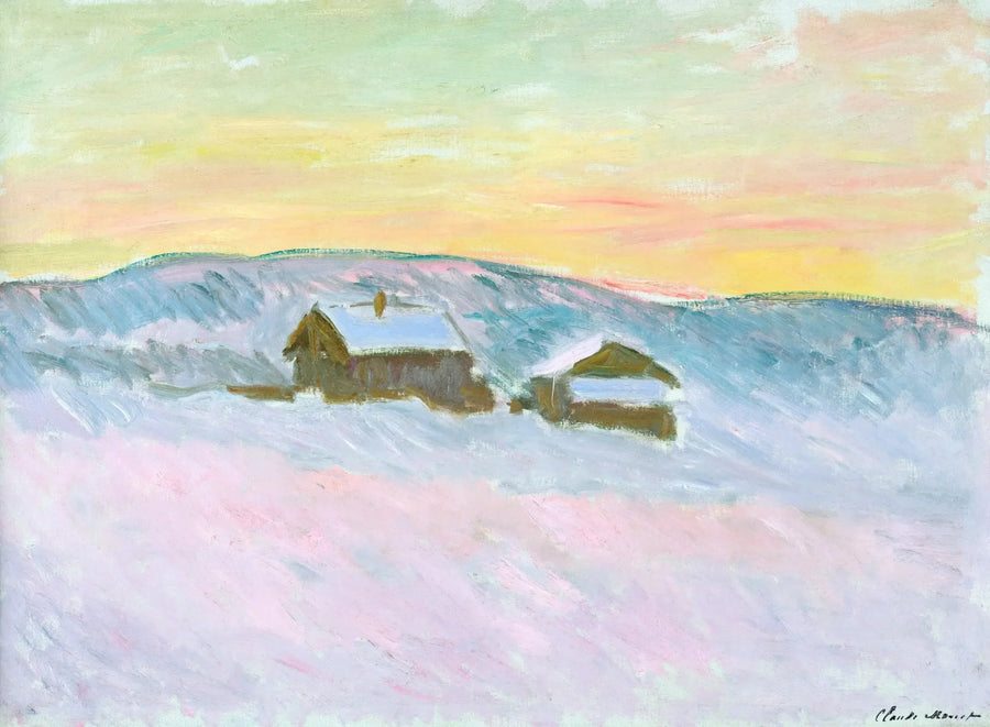 Landskab fra Norge. De blå huse - Claude Monet