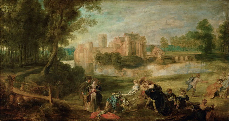 Landskabspark med en glad selskab - Peter Paul Rubens