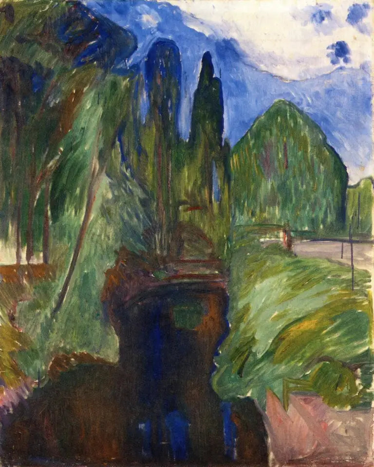 Paysage de parc - Edvard Munch image 1 reproduction artisanale de tableau