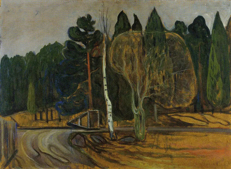 Forårslandskab med sneplov - Edvard Munch