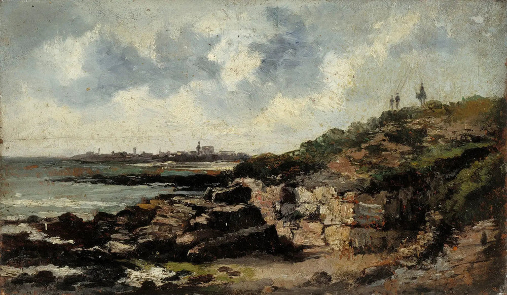 Paysage de rivage, Le Havre - Eugène Boudin image 1 copie peinte à la main à l’huile