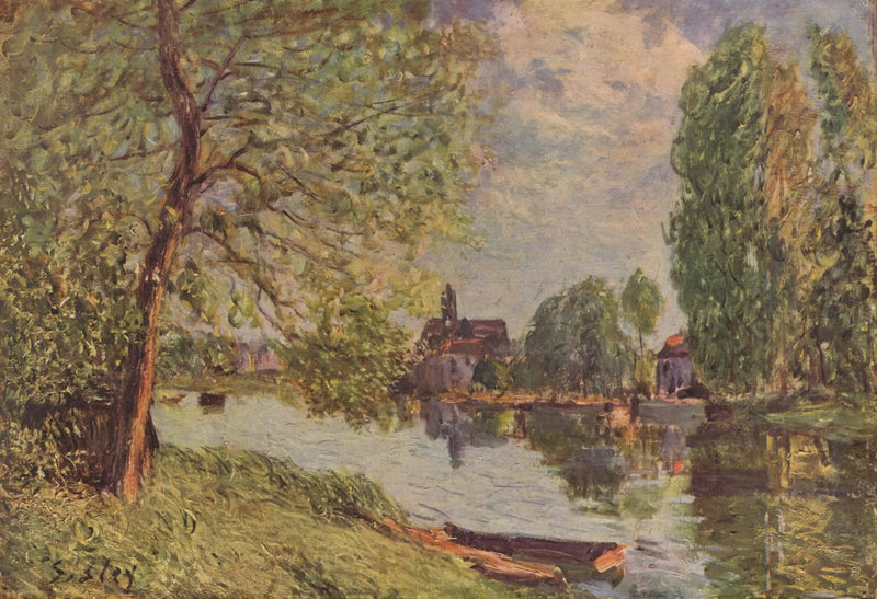 Flodlandskab ved Moret-sur-Loing - Alfred Sisley
