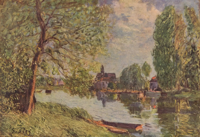 Flodlandskab ved Moret-sur-Loing - Alfred Sisley