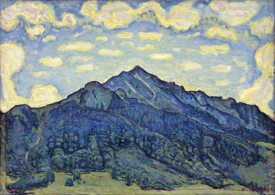 Landskab af de schweiziske alper - Ferdinand Hodler