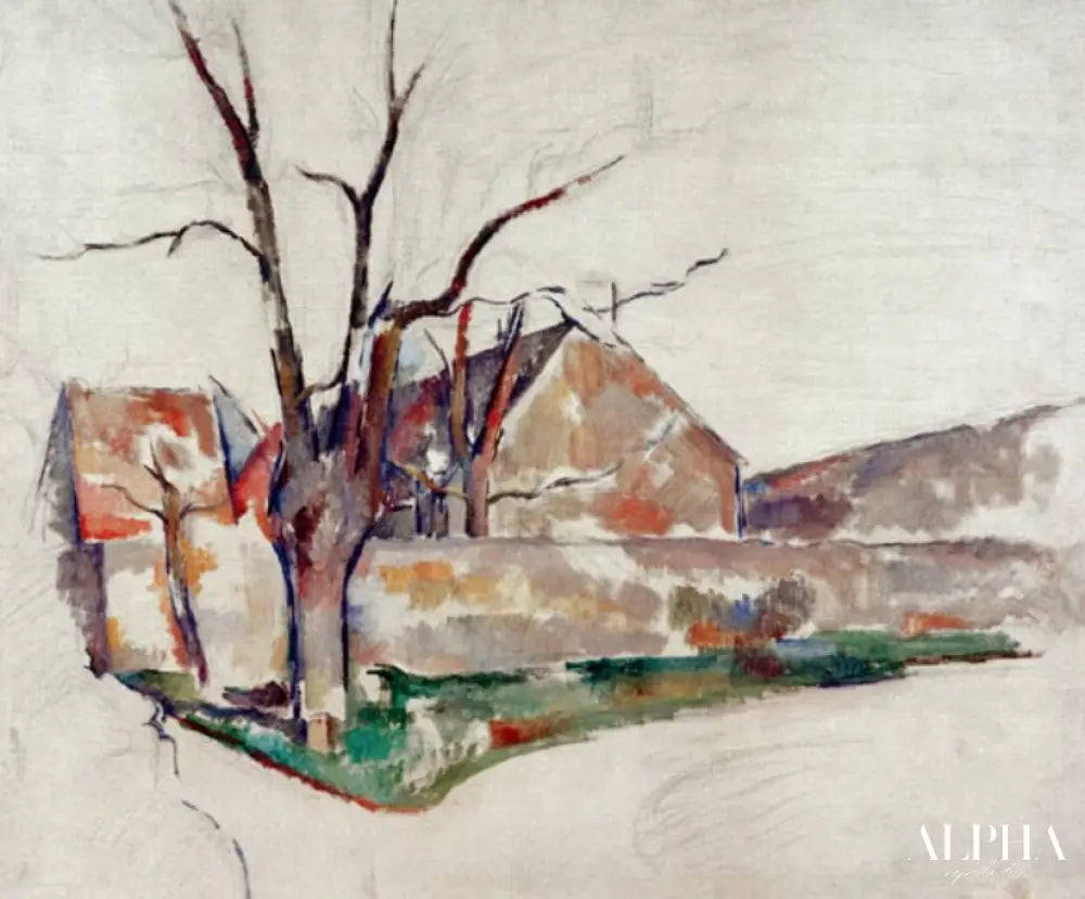 Paysage d'hiver - Paul Cézanne - Reproductions de tableaux et peintures haut de gamme