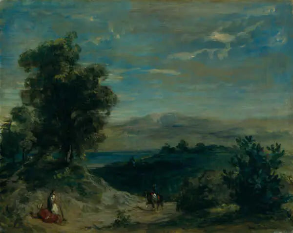 Marokkansk Landskab - Eugène Delacroix