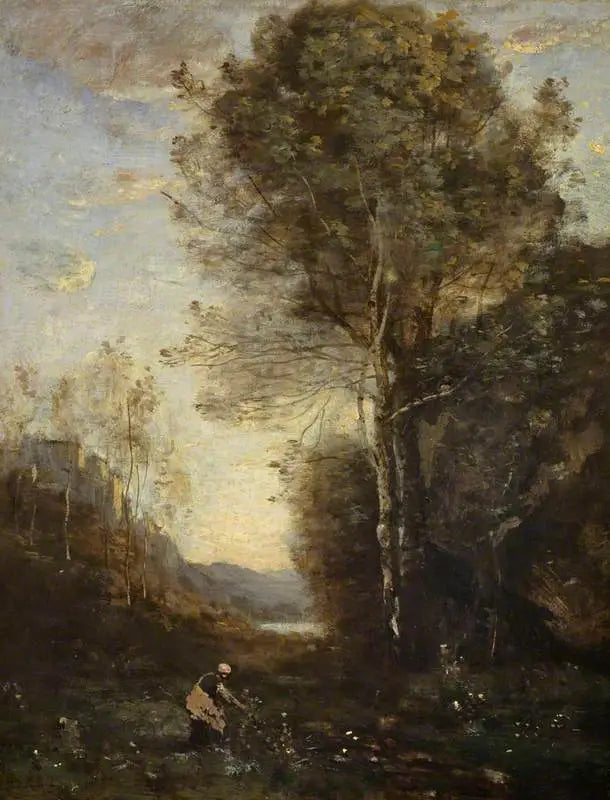 Aftenlandskab - Jean-Baptiste Camille Corot