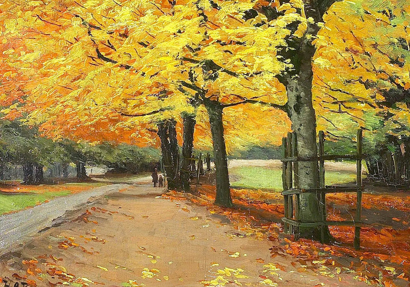 Efterårsscene. - H. A. Brendekilde