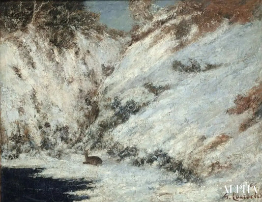 Paysage enneigé - Gustave Courbet - Reproductions de tableaux et peintures haut de gamme