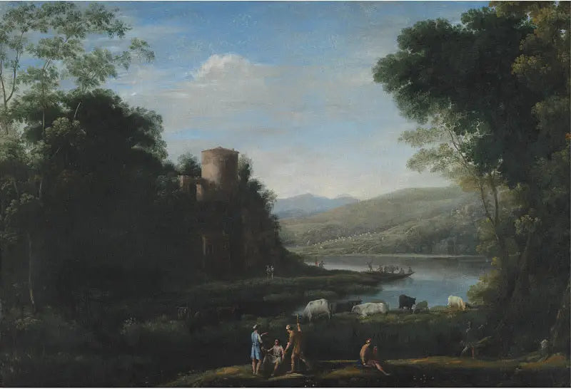 Flodlandskab med hyrder - Claude Lorrain