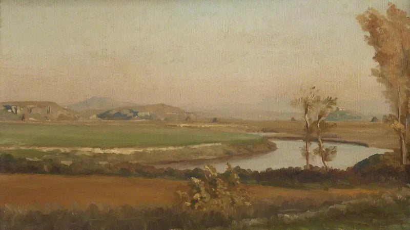 Flodlandskab, sandsynligvis i Italien - Frederic Leighton