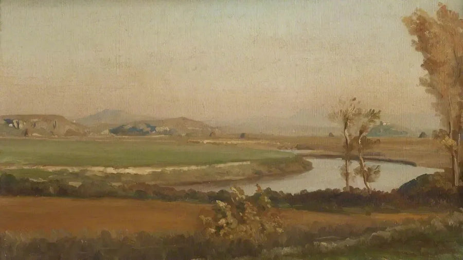 Flodlandskab, sandsynligvis i Italien - Frederic Leighton