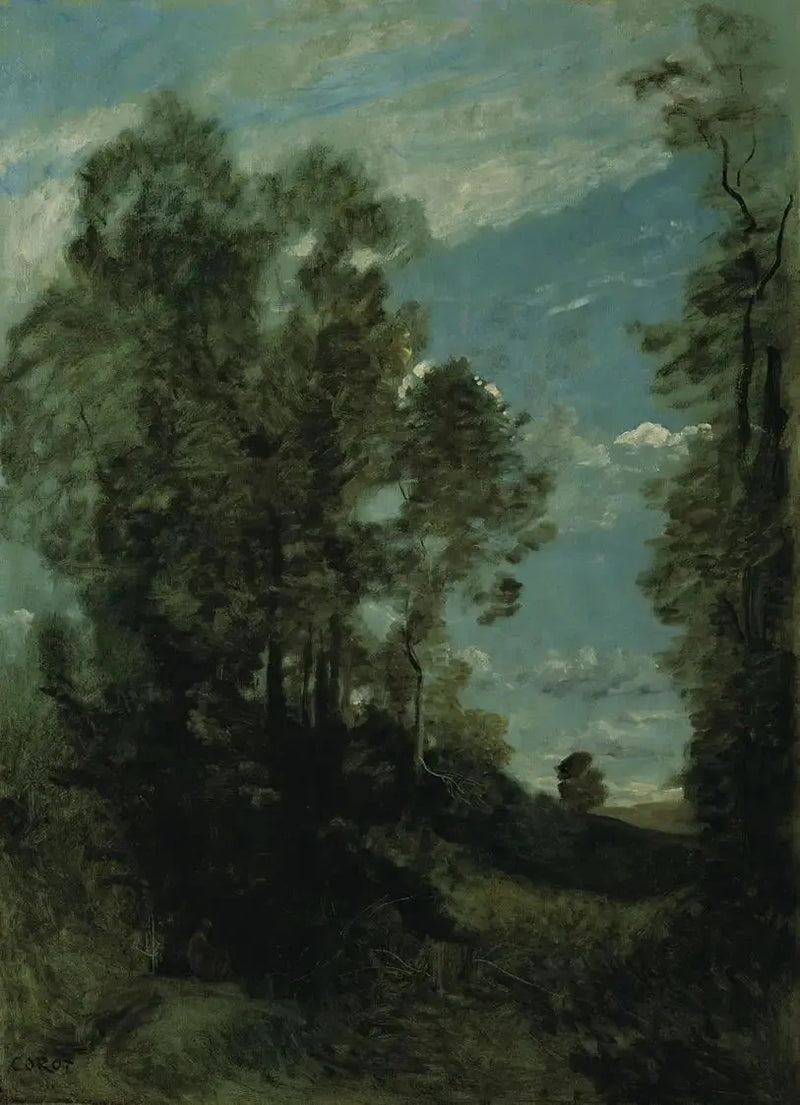 Skovlandskab (morgen) - Jean-Baptiste Camille Corot