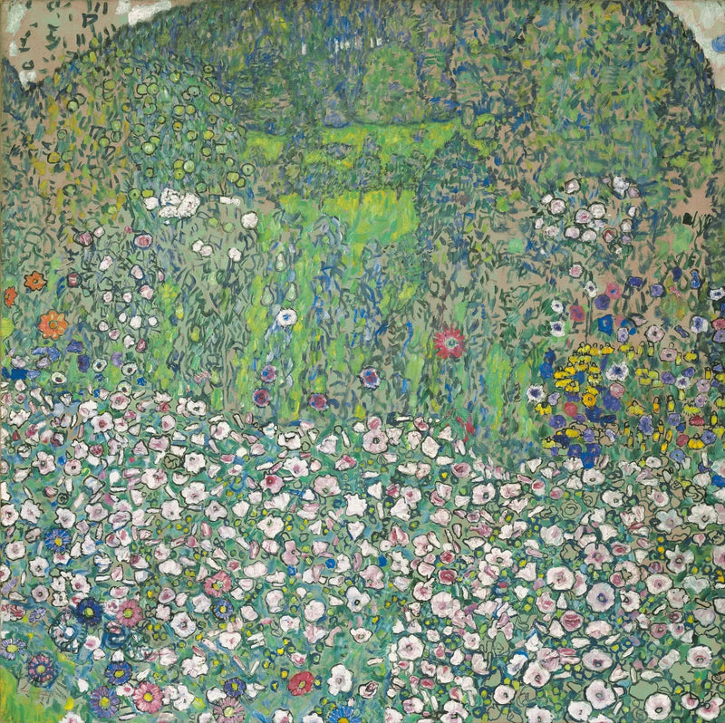 Haverlandskab med en bakketop - Gustav Klimt
